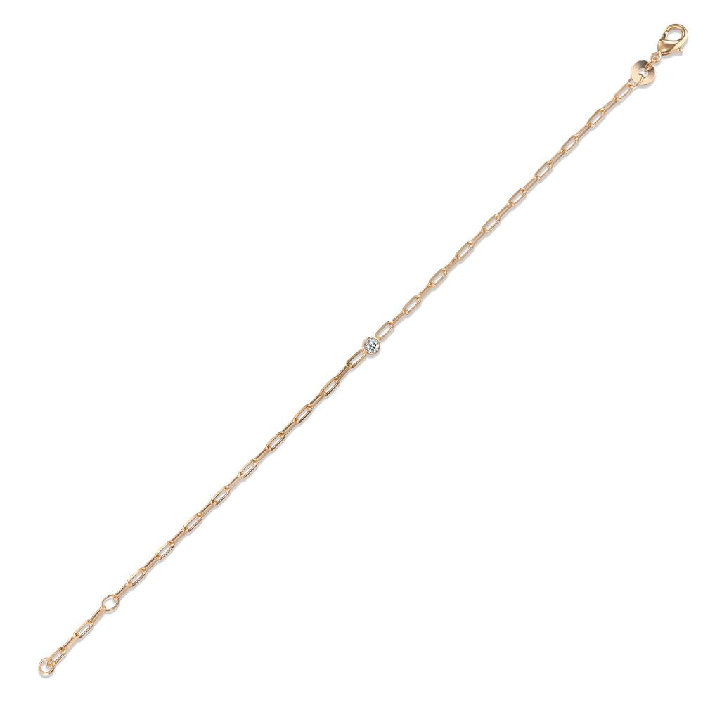 bransoletka brąz Cyrkonia żółty pozłacany 18 cm