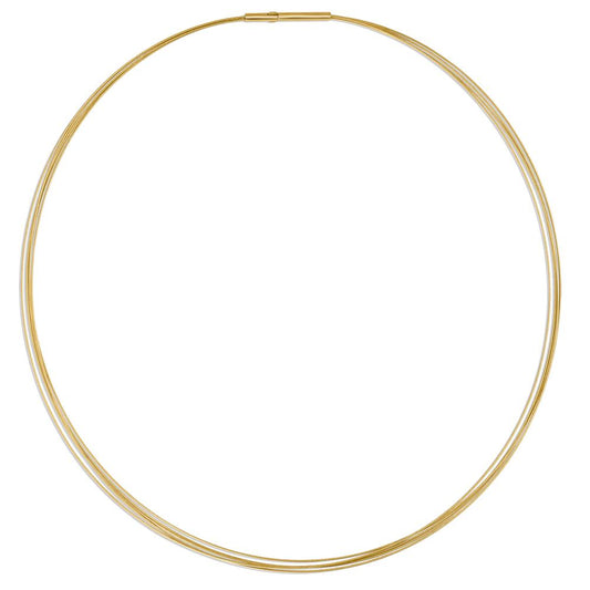 Naszyjnik stal nierdzewna żółty Powłoka IP 45 cm