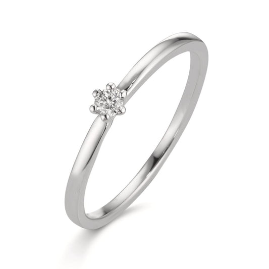 pierścionek zaręczynowy platyna 950 Diament biały, 0.07 ct, [Brillant], w-si