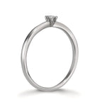 pierścionek zaręczynowy platyna 950 Diament biały, 0.07 ct, [Brillant], w-si