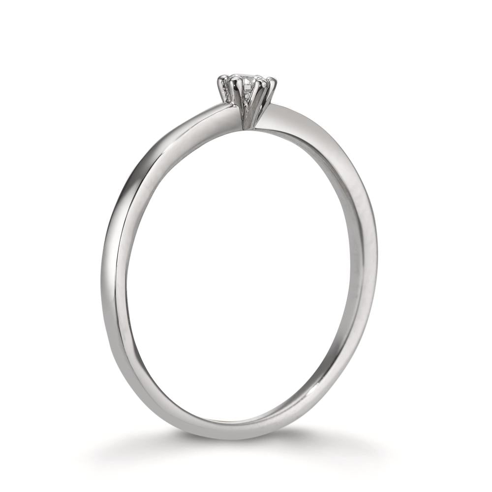 pierścionek zaręczynowy platyna 950 Diament biały, 0.07 ct, [Brillant], w-si