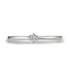 pierścionek zaręczynowy platyna 950 Diament biały, 0.07 ct, [Brillant], w-si