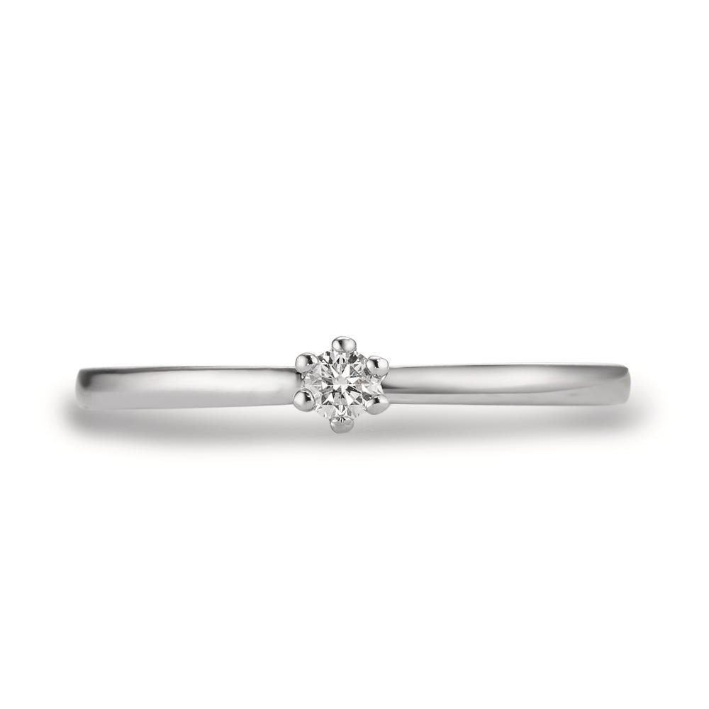 pierścionek zaręczynowy platyna 950 Diament biały, 0.07 ct, [Brillant], w-si