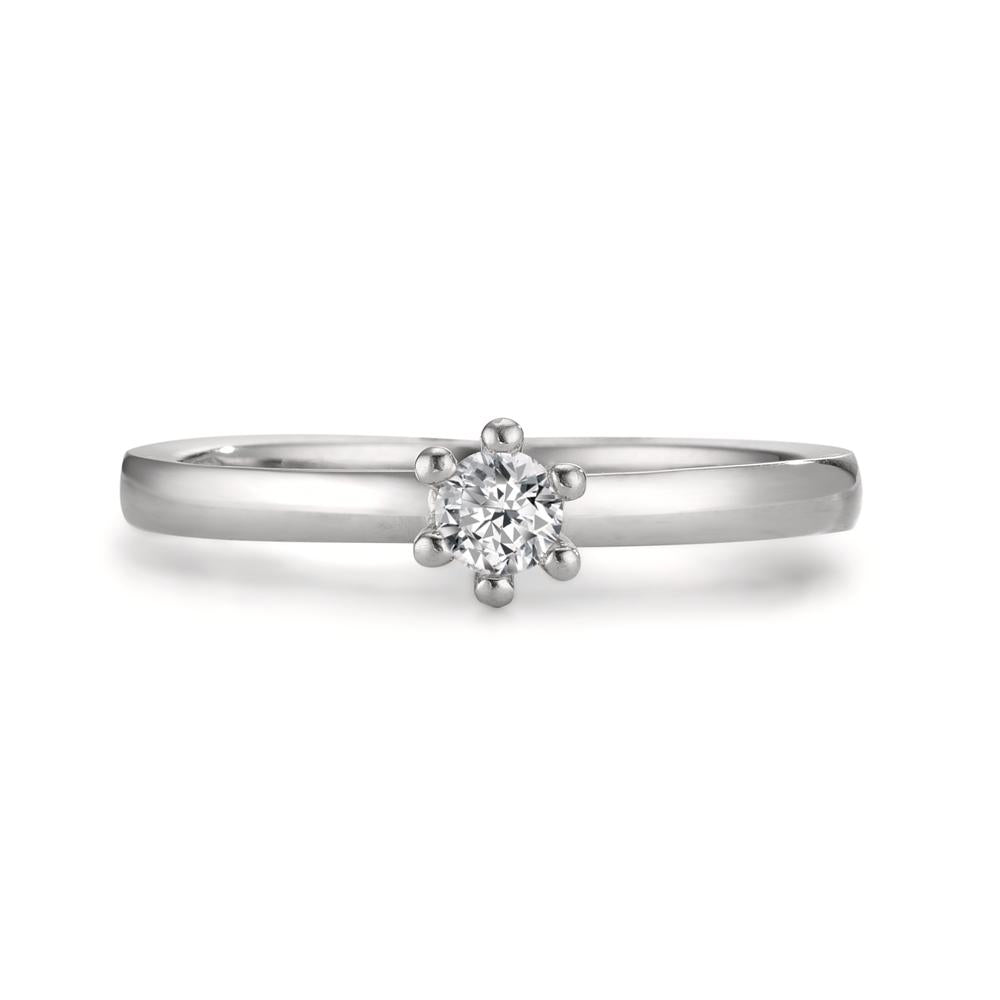pierścionek zaręczynowy platyna 950 Diament 0.15 ct, w-si