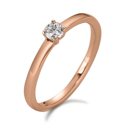 pierścionek zaręczynowy złoto czerwone 750/18 K Diament biały, 0.15 ct, [Brillant], w-si