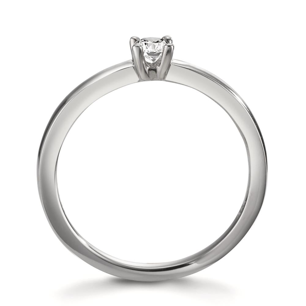 pierścionek zaręczynowy platyna 950 Diament biały, 0.15 ct, [Brillant], w-si