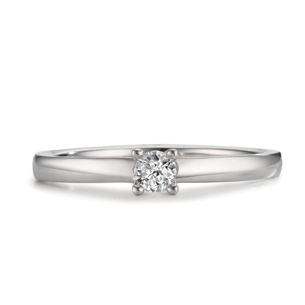 pierścionek zaręczynowy platyna 950 Diament biały, 0.15 ct, [Brillant], w-si