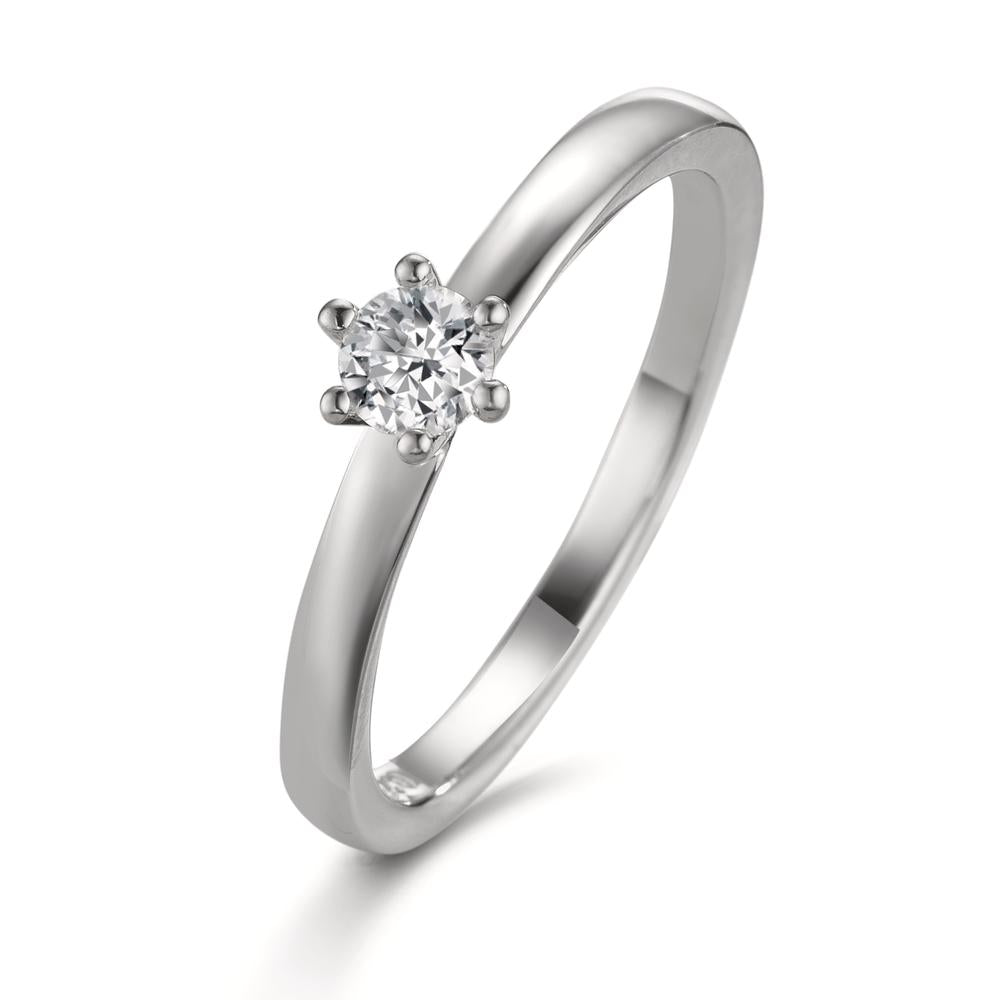pierścionek zaręczynowy platyna 950 Diament biały, 0.20 ct, [Brillant], w-si