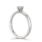 pierścionek zaręczynowy platyna 950 Diament biały, 0.20 ct, [Brillant], w-si