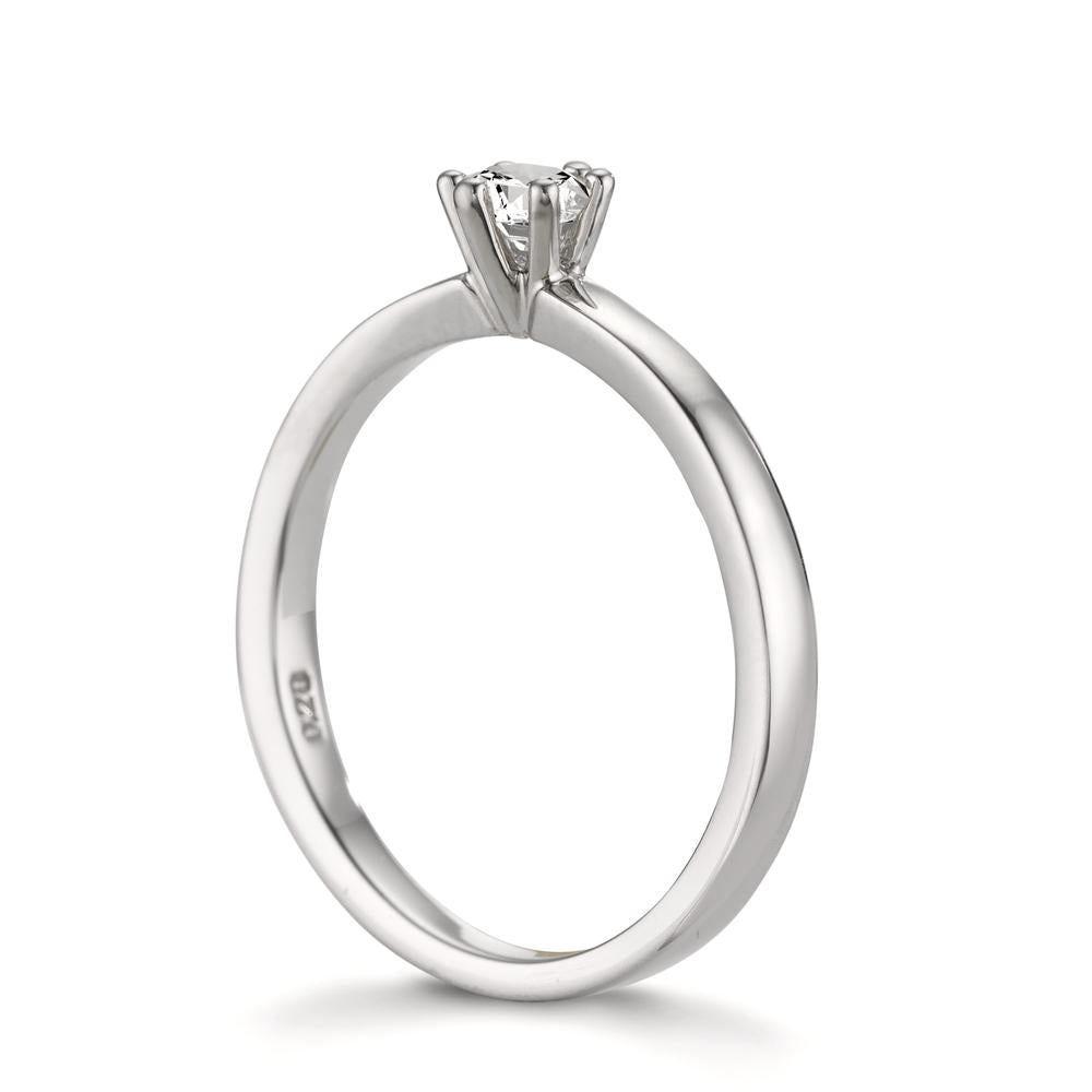 pierścionek zaręczynowy platyna 950 Diament biały, 0.20 ct, [Brillant], w-si