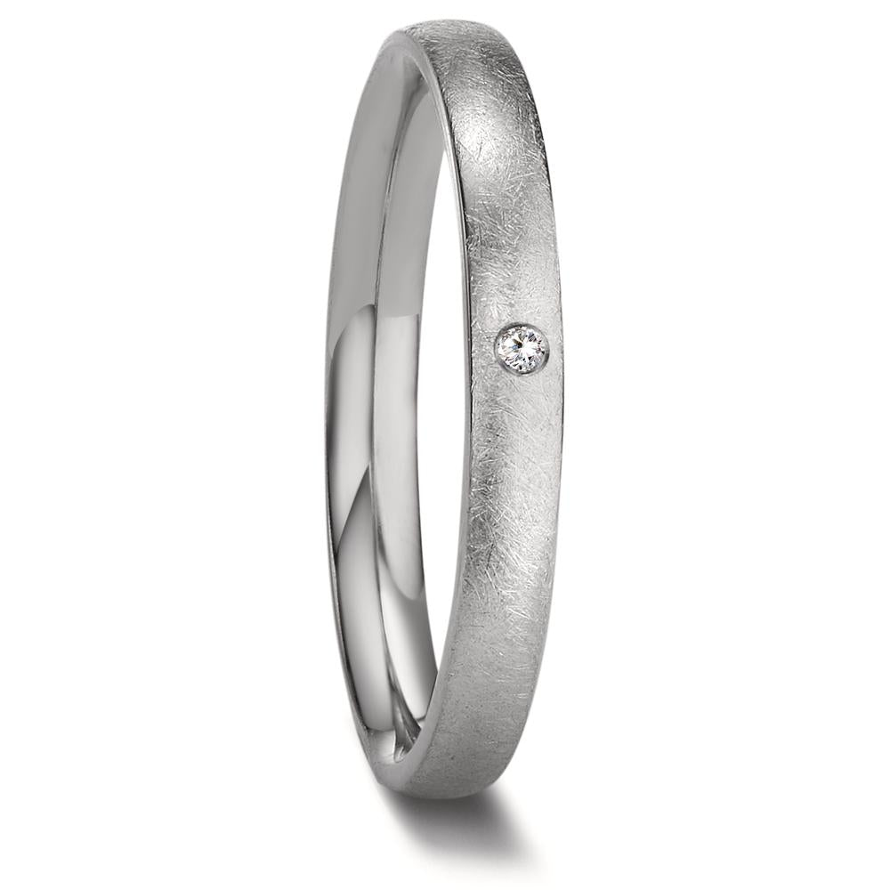 pierścionek towarzyszący tytan Diament 0.01 ct, w-si