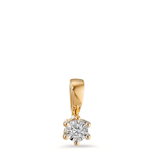 wisiorek złoto żółte 750/18 K Diament 0.03 ct, w-si dwubarwny Ø4 mm