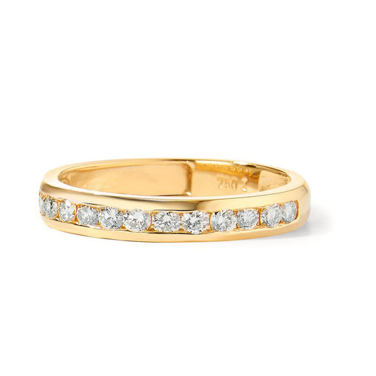 pierścionek pamięci złoto żółte 750/18 K Diament 0.50 ct, 15 kamienie, w-si