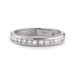 pierścionek pamięci złoto białe 750/18 K Diament 0.51 ct, 15 kamienie, w-si
