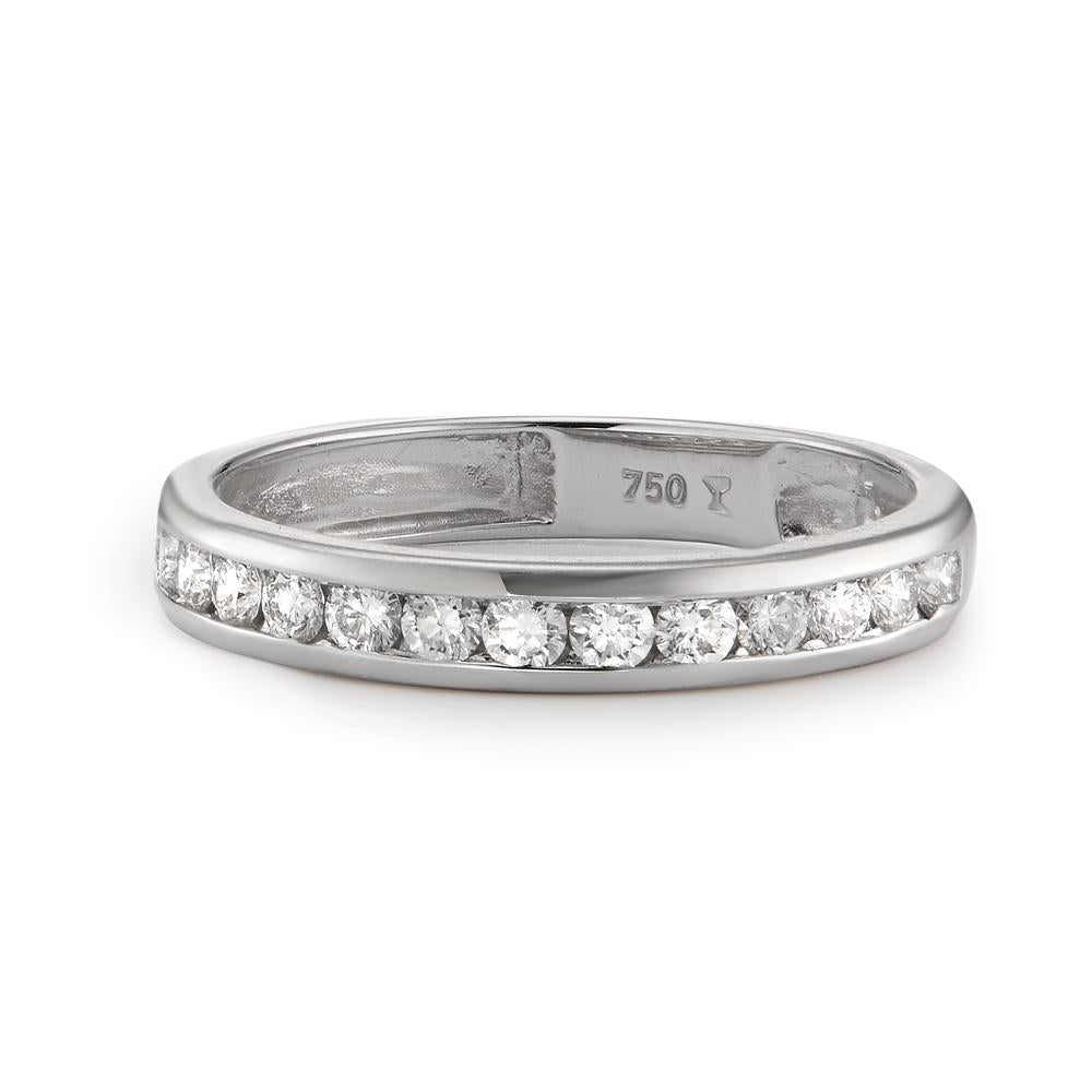 pierścionek pamięci złoto białe 750/18 K Diament 0.51 ct, 15 kamienie, w-si
