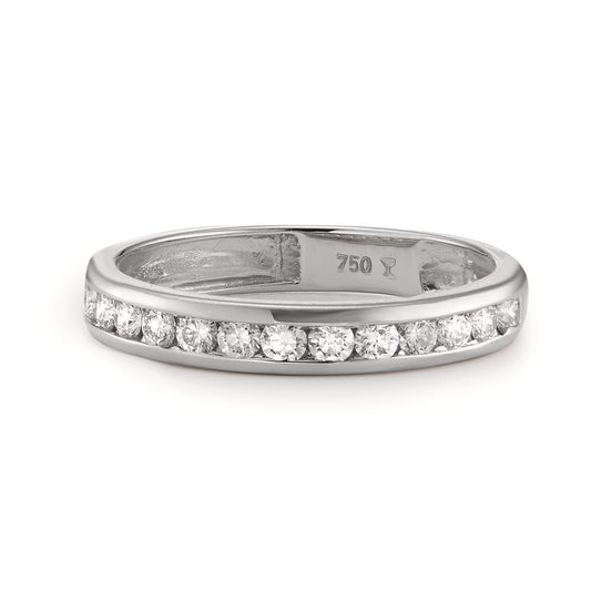 pierścionek pamięci złoto białe 750/18 K Diament 0.51 ct, 15 kamienie, w-si