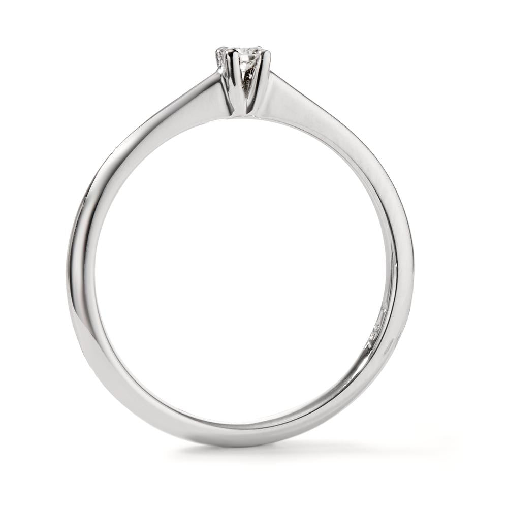 pierścionek zaręczynowy złoto białe 750/18 K Diament 0.05 ct, w-si
