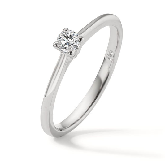 pierścionek zaręczynowy złoto białe 750/18 K Diament 0.15 ct, w-si