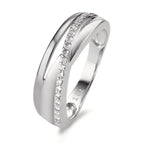 pierścionek złoto białe 750/18 K Diament 0.15 ct, 20 kamienie, w-si