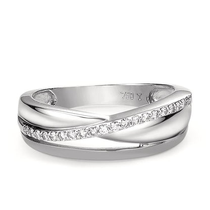 pierścionek złoto białe 750/18 K Diament 0.15 ct, 20 kamienie, w-si