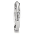 obrączka partnerska złoto białe 750/18 K Diament 0.08 ct, 11 kamienie, tw-vsi
