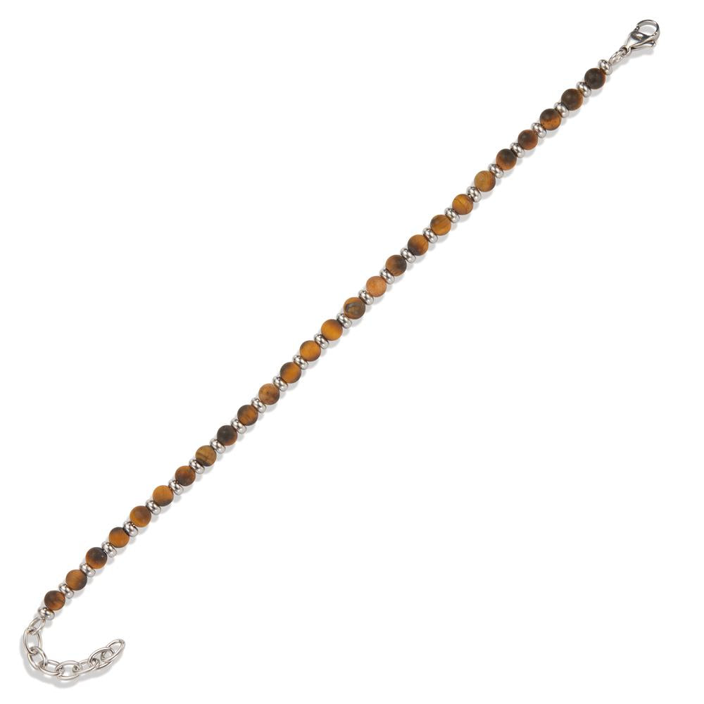 bransoletka stal nierdzewna Tygrysie oko brązowy 19-22 cm Ø4.7 mm