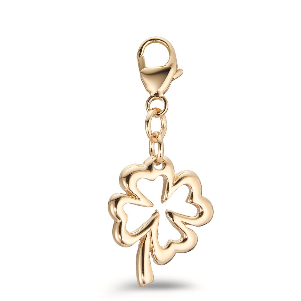 charms srebro żółty pozłacany koniczyna