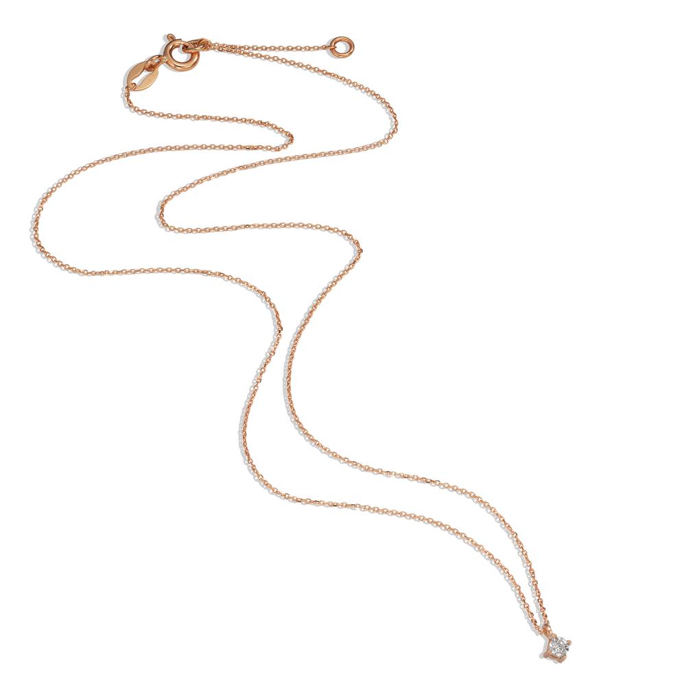 Naszyjnik złoto czerwone 750/18 K Diament 0.02 ct, w-si 40-42 cm Ø2.8 mm