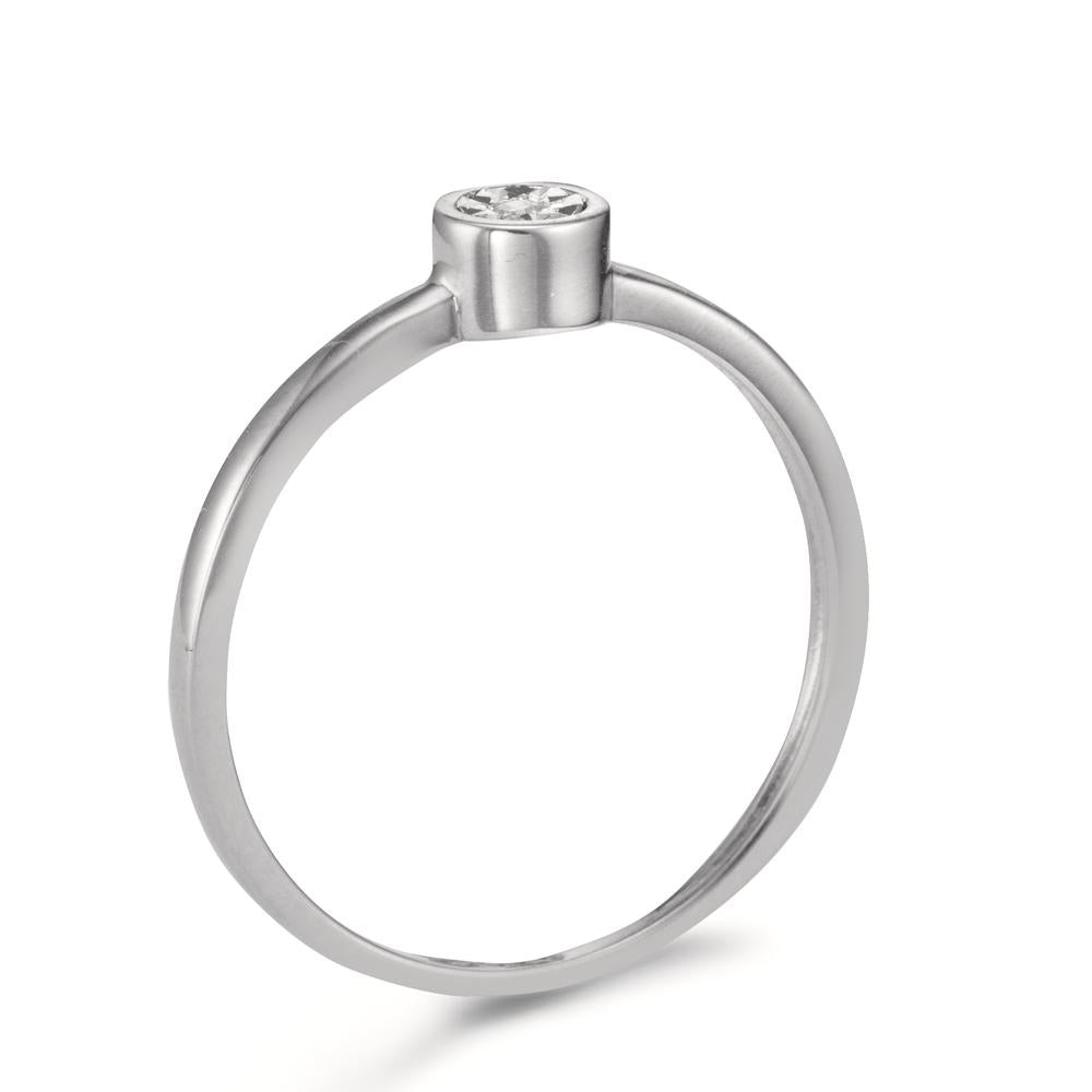 pierścionek zaręczynowy złoto białe 750/18 K Diament 0.015 ct, w-si Ø4.5 mm