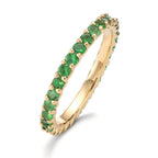 pierścionek pamięci złoto żółte 750/18 K Granat zielony, 1.20 ct, 30 kamienie