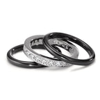pierścionek złoto białe 750/18 K, ceramika Diament 1 ct, 25 kamienie, [Brillant]