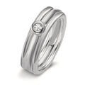 pierścionek złoto białe 750/18 K Diament 0.03 ct, w-si