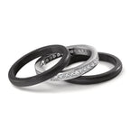 pierścionek złoto białe 750/18 K, węgiel Diament 0.50 ct, 35 kamienie, w-si