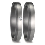 obrączka partnerska tantal 999, platyna 950 Diament 0.02 ct, w-si