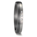 obrączka partnerska tantal 999, platyna 950 Diament 0.03 ct, 3 kamienie, w-si