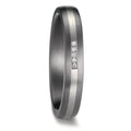 obrączka partnerska tantal 999, platyna 950 Diament 0.017 ct, 5 kamienie, w-si
