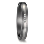 obrączka partnerska tantal 999, platyna 950 Diament 0.017 ct, 5 kamienie, w-si