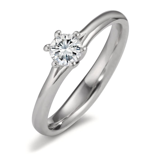 pierścionek zaręczynowy platyna 950 Diament 0.30 ct, w-si, GIA