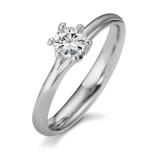 pierścionek zaręczynowy platyna 950 Diament 0.40 ct, w-si, GIA