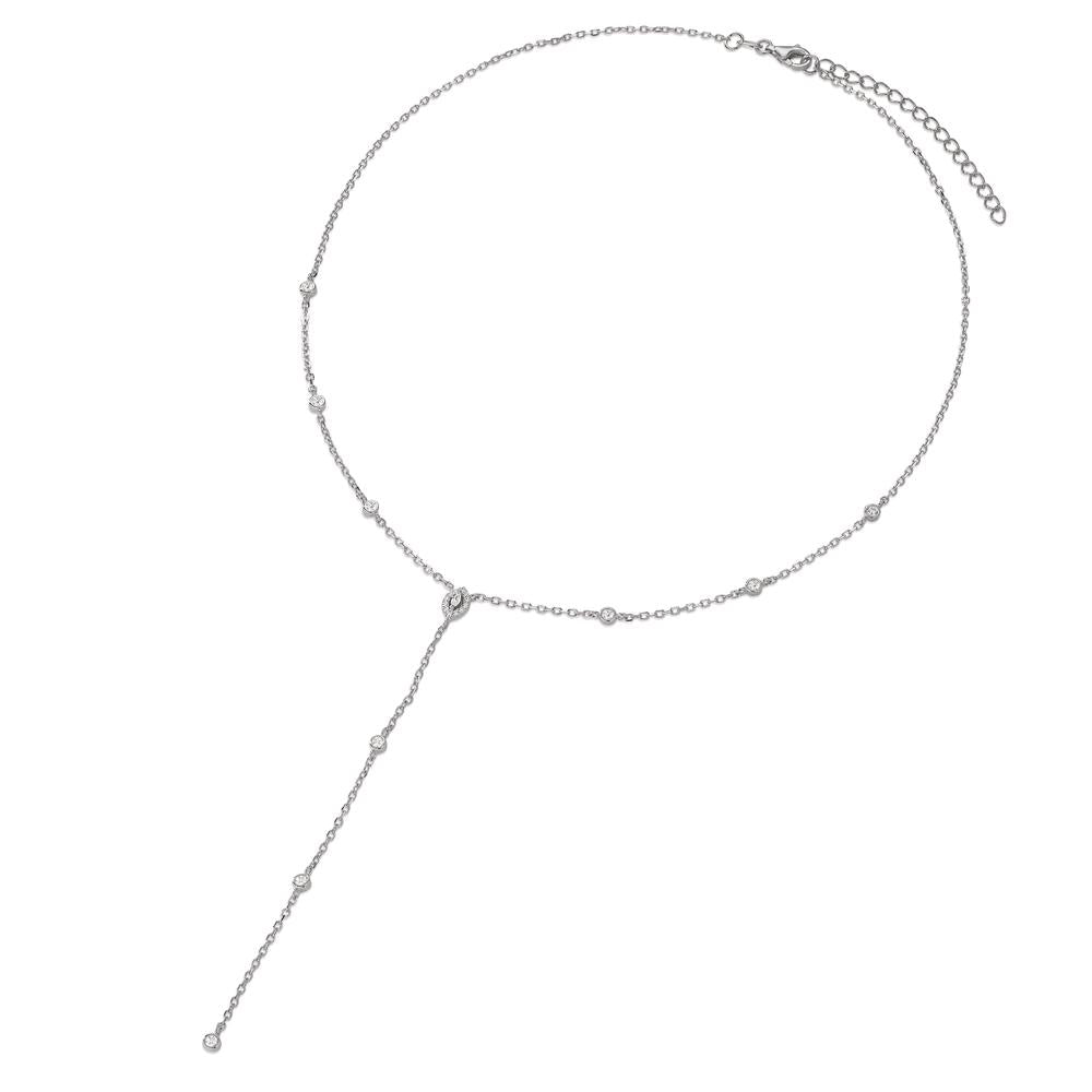 Naszyjnik srebro Cyrkonia rodowany 40-45 cm