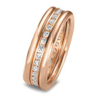 zestaw pierścionków złoto czerwone 750/18 K Diament 0.50 ct, w-si