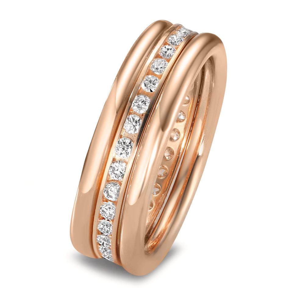 zestaw pierścionków złoto czerwone 750/18 K Diament 0.50 ct, w-si