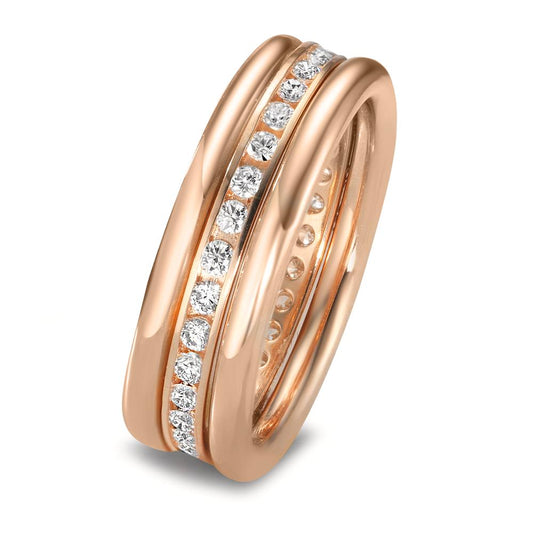 zestaw pierścionków złoto czerwone 750/18 K Diament 0.50 ct, w-si