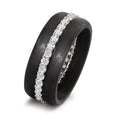 zestaw pierścionków złoto białe 750/18 K, węgiel Diament 0.75 ct, w-si