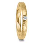 obrączka partnerska złoto żółte 750/18 K Diament 0.09 ct, w-vsi