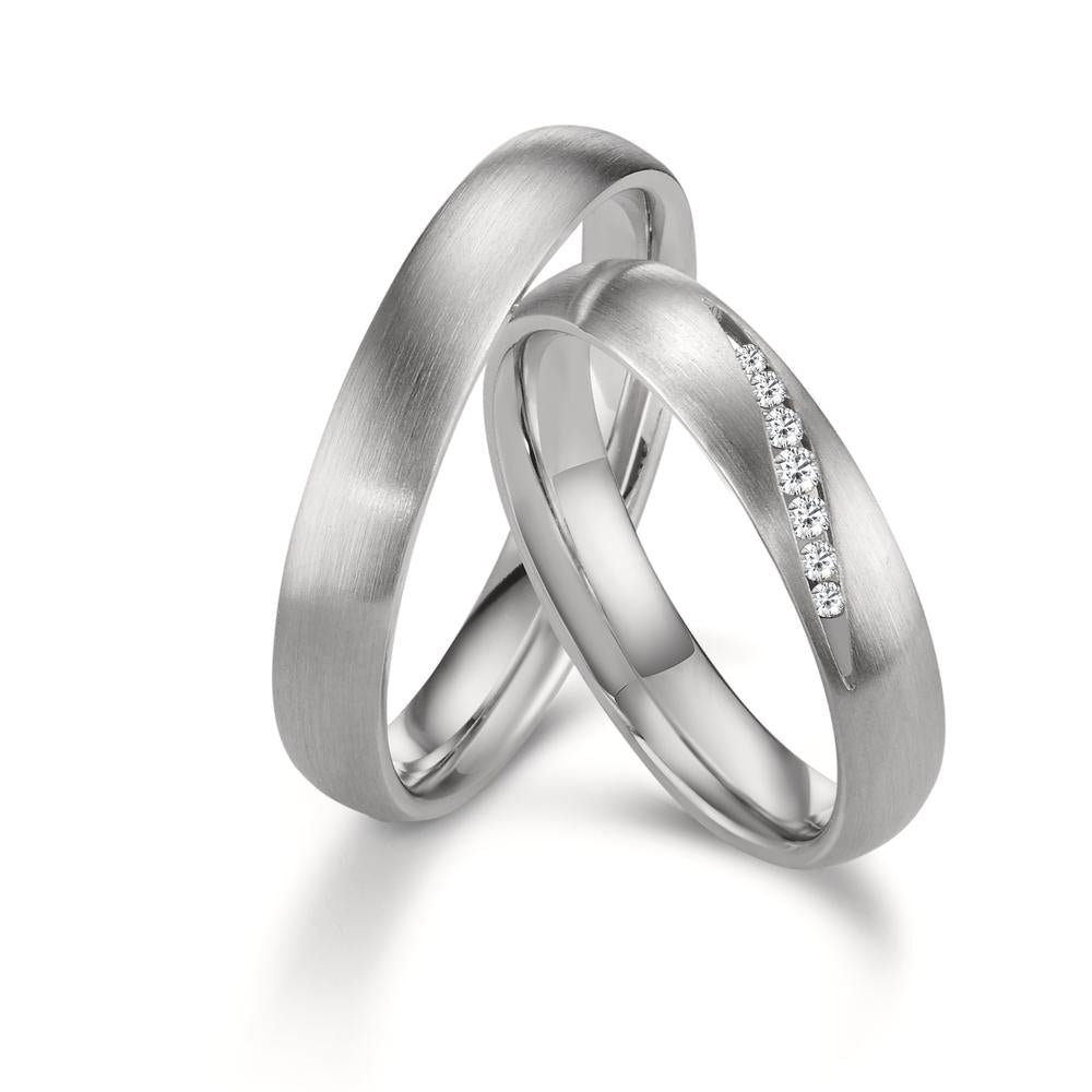 obrączka partnerska platyna 950 Diament 0.072 ct, 7 kamienie, w-si