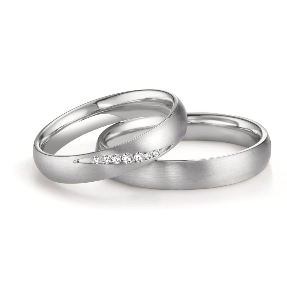 obrączka partnerska platyna 950 Diament 0.072 ct, 7 kamienie, w-si