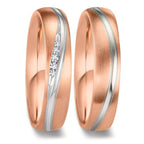 obrączka partnerska złoto białe 750/18 K, złoto czerwone 750/18 K