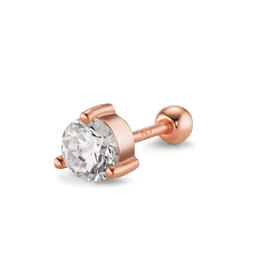 piercing srebro Cyrkonia róża pozłacany Ø5.5 mm