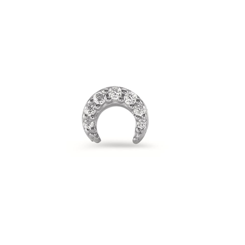 piercing srebro Cyrkonia 7 kamienie rodowany księżyc Ø5 mm